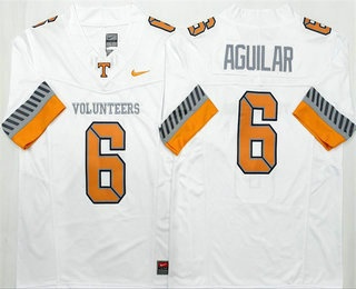 Men's None White 2025 official licensed Joey Aguilar #6 durabl Jersey