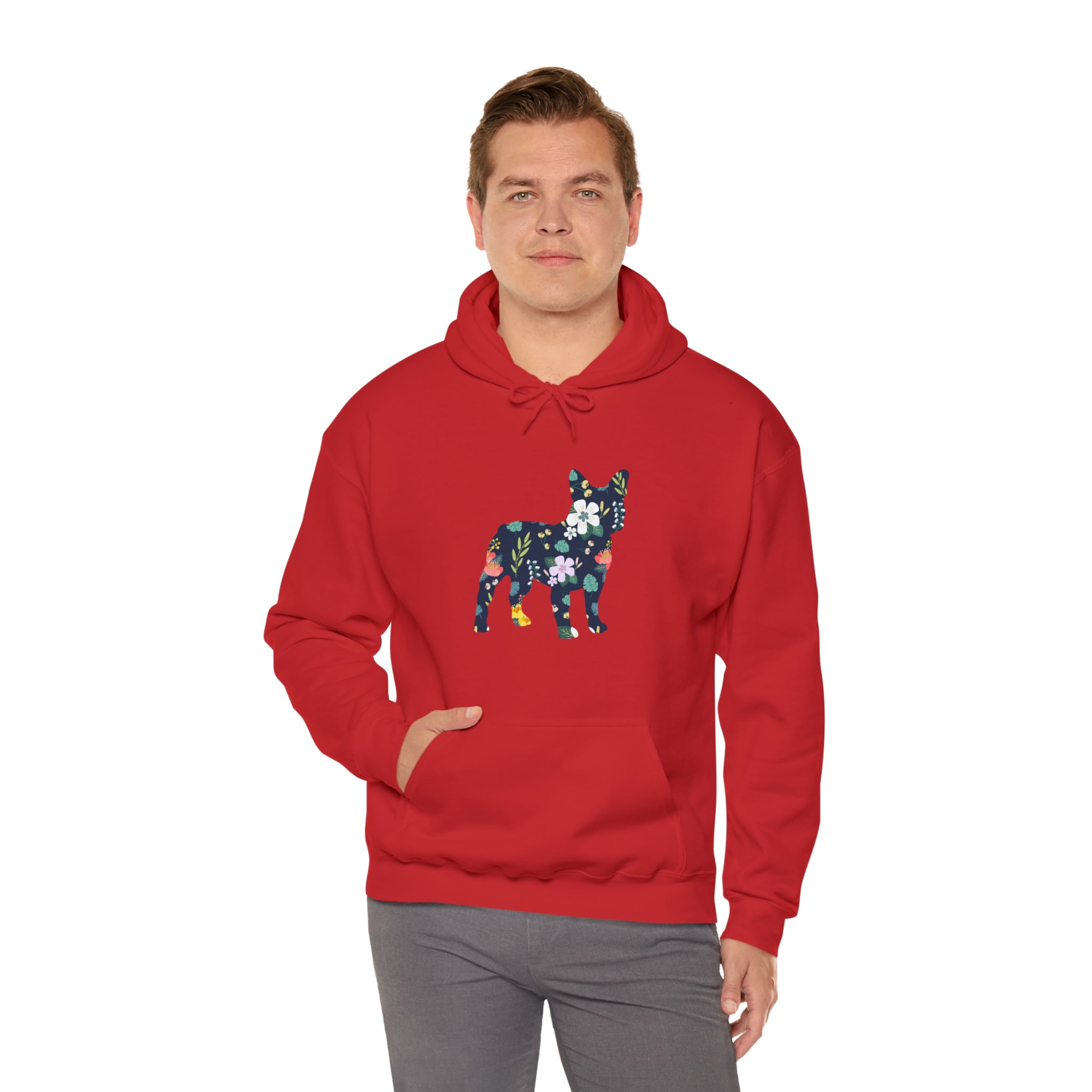 Everyday Frenchie Flowers Unisex Hoodie Casual Wear | Durable Build
