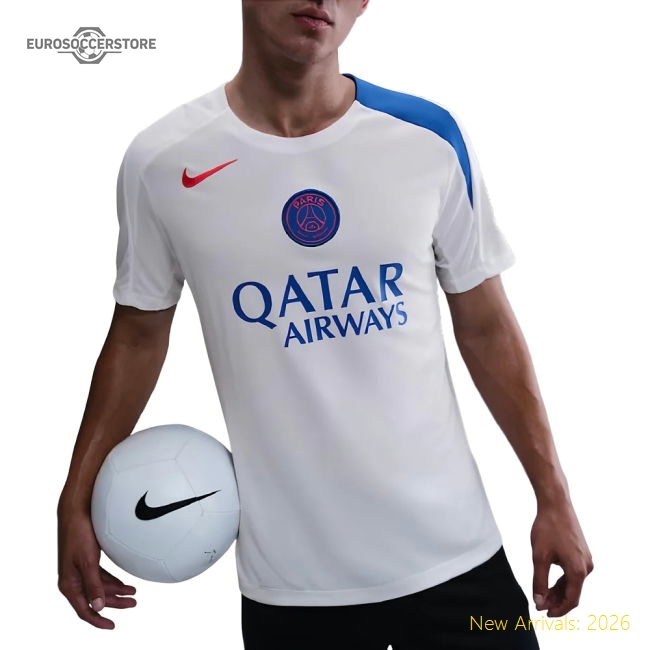 Premium 2025-2026 Psg T90 Third Strike Dri-Fit Shirt (White)