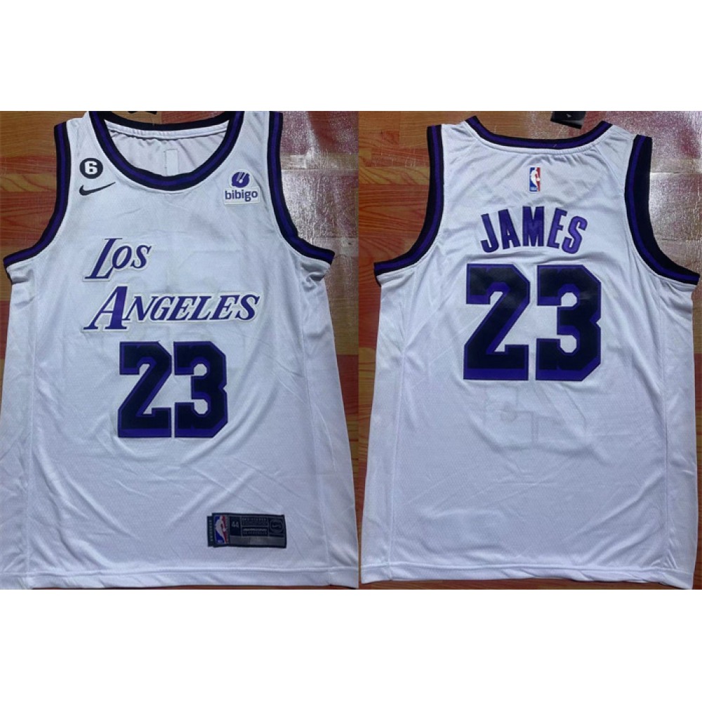 Collector's Item Official Men's LAL #23 LeBron White Basketball Jersey