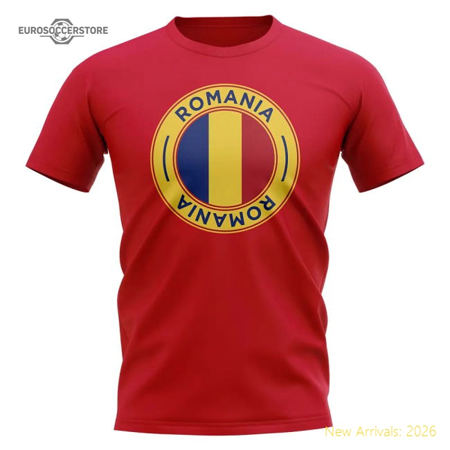Romania Football Badge T-Shirt (Red)