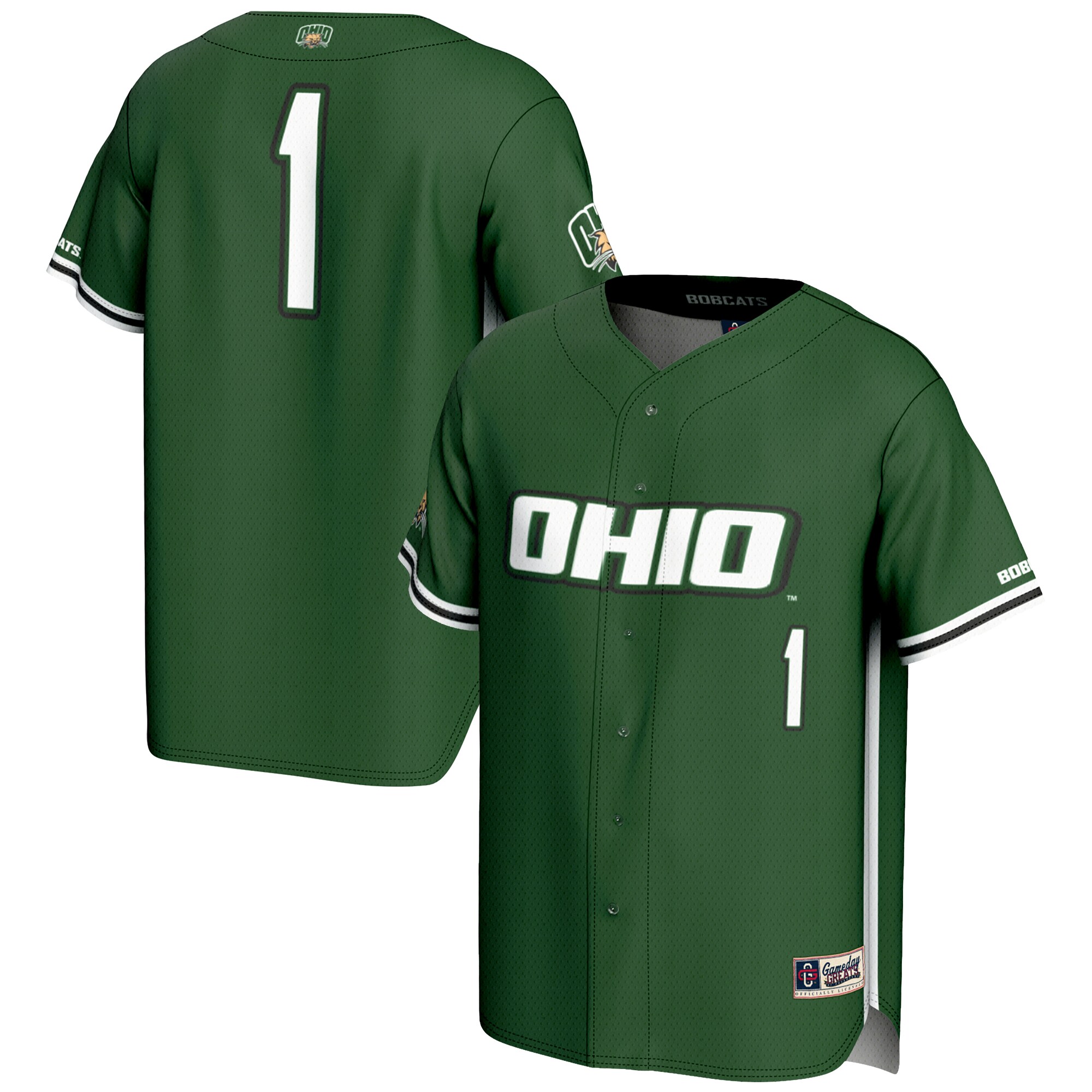 [DDG] Ohio Bobcats GameDay Greats Youth Lightweight Baseball Jersey - Green