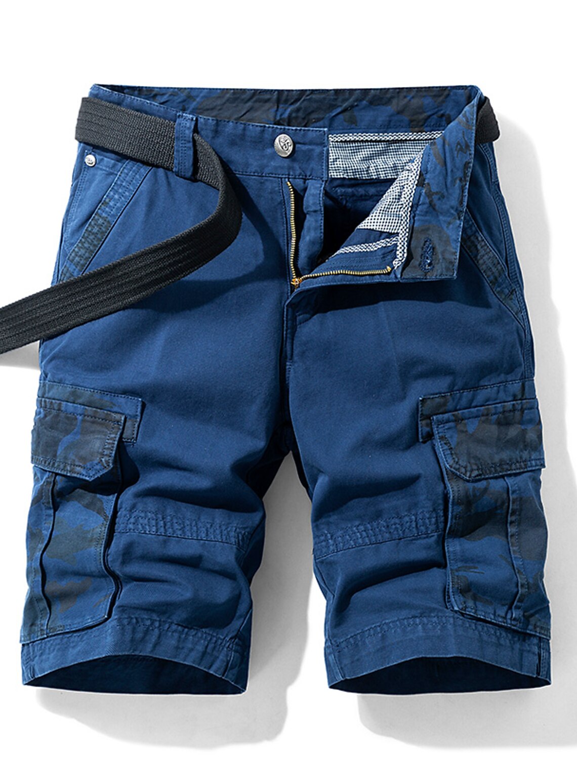 Men's Tactical Shorts Cargo Camo Summer Patchwork Solid Color /