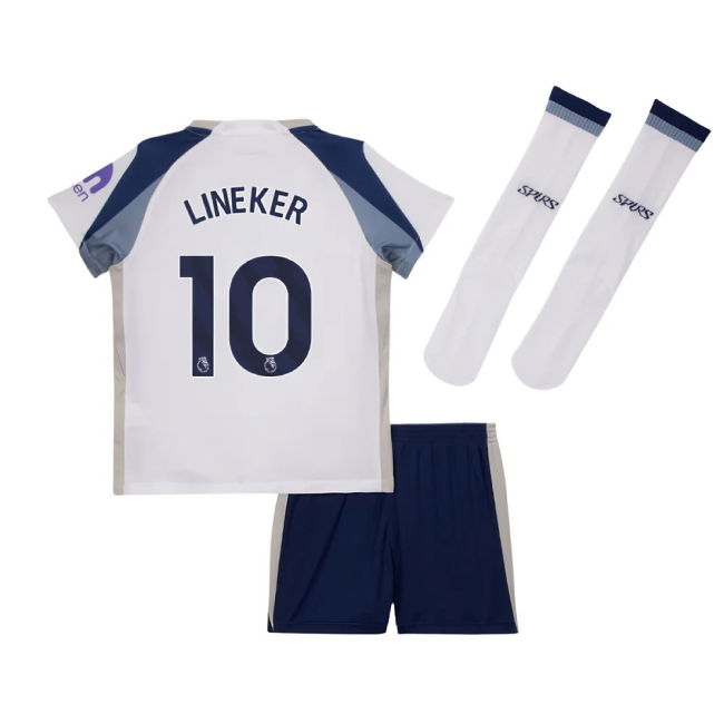 Tottenham Home Football Jersey 2025-20 Lineker 10 L M S Kids