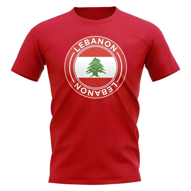 Lebanon Football Badge T-Shirt (Red)