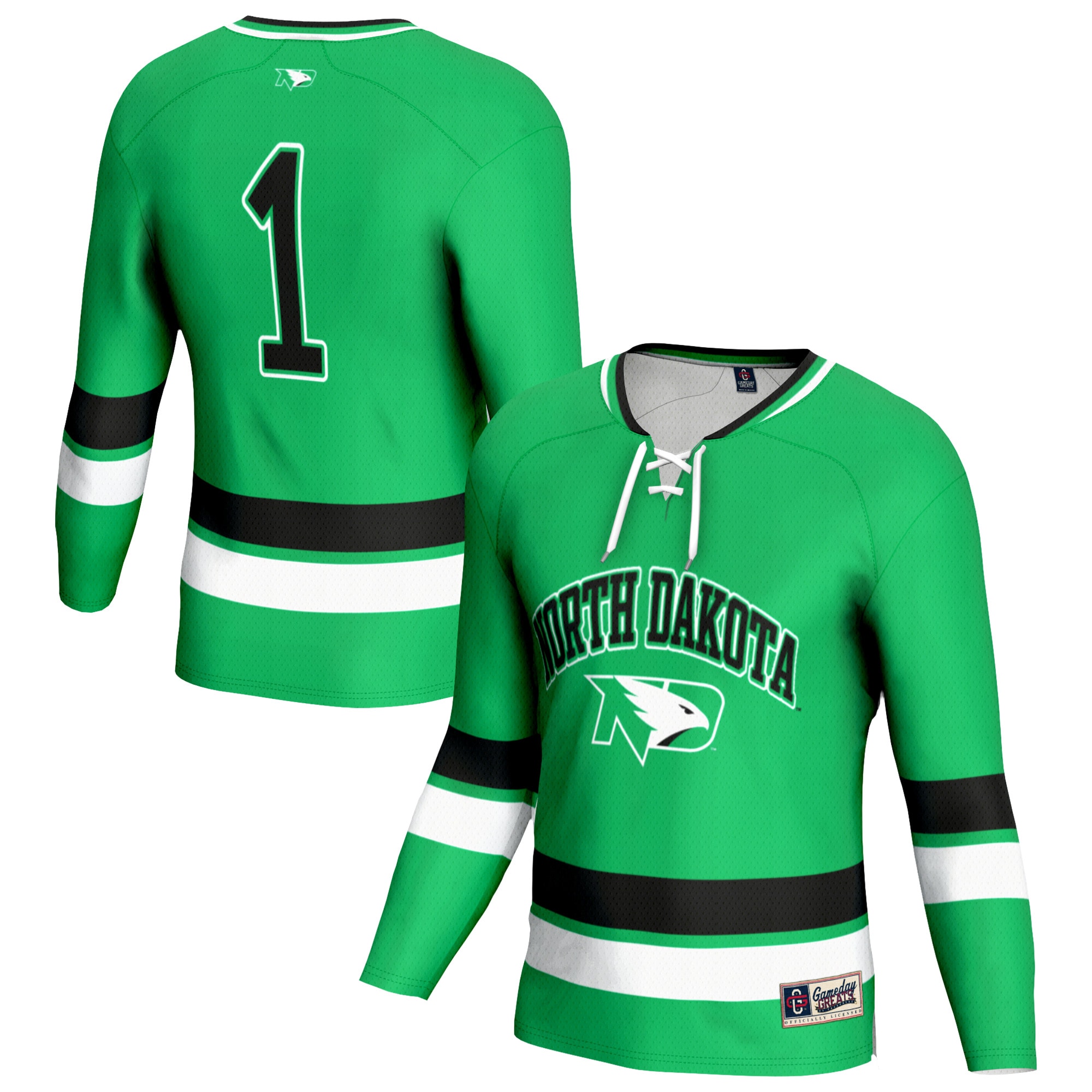 [NJP] North Dakota Youth Lightweight Women's Hockey Team Fashion Jersey - Kelly Green