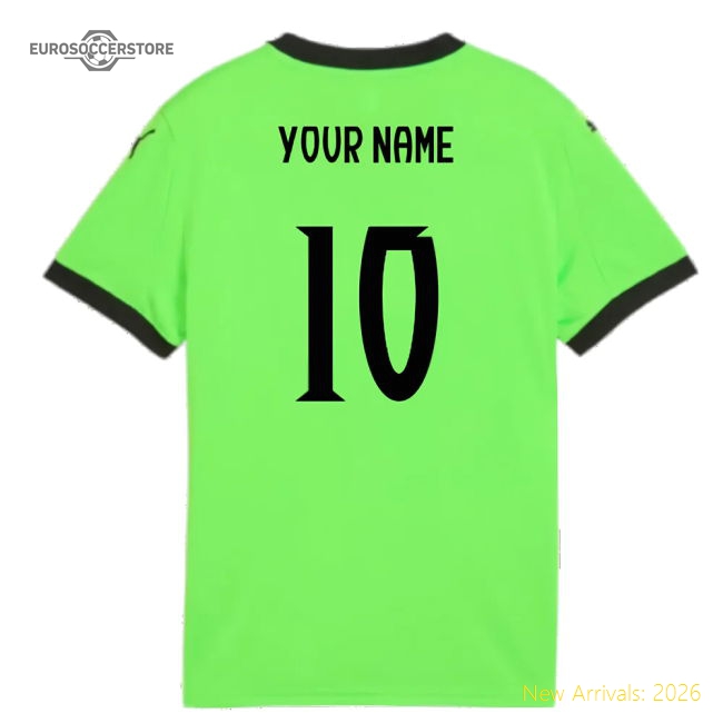 2025-2026 Portugal Home Goalkeeper Shirt (Green) - Kids (Your Name)