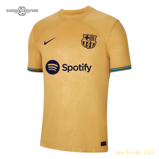 Barcelona Durable Away Jersey Athletic Fit Lightweight