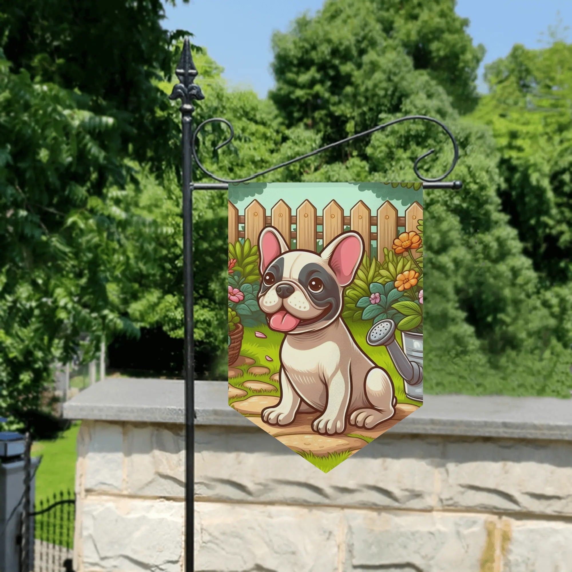 Frenchie-Fan Street-Ready Sophie - Garden Flag Banner for Daily Life
