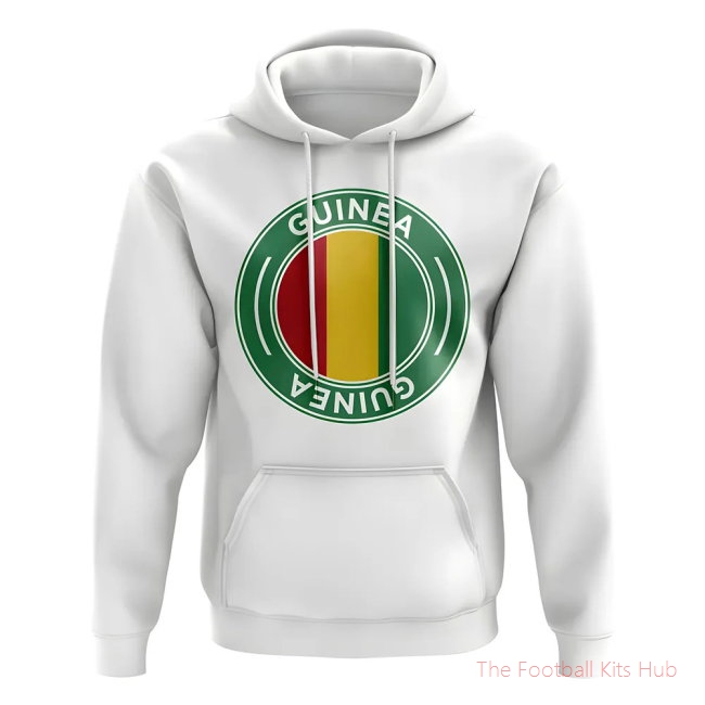 Men Guinea Football Badge Hoodie (White)