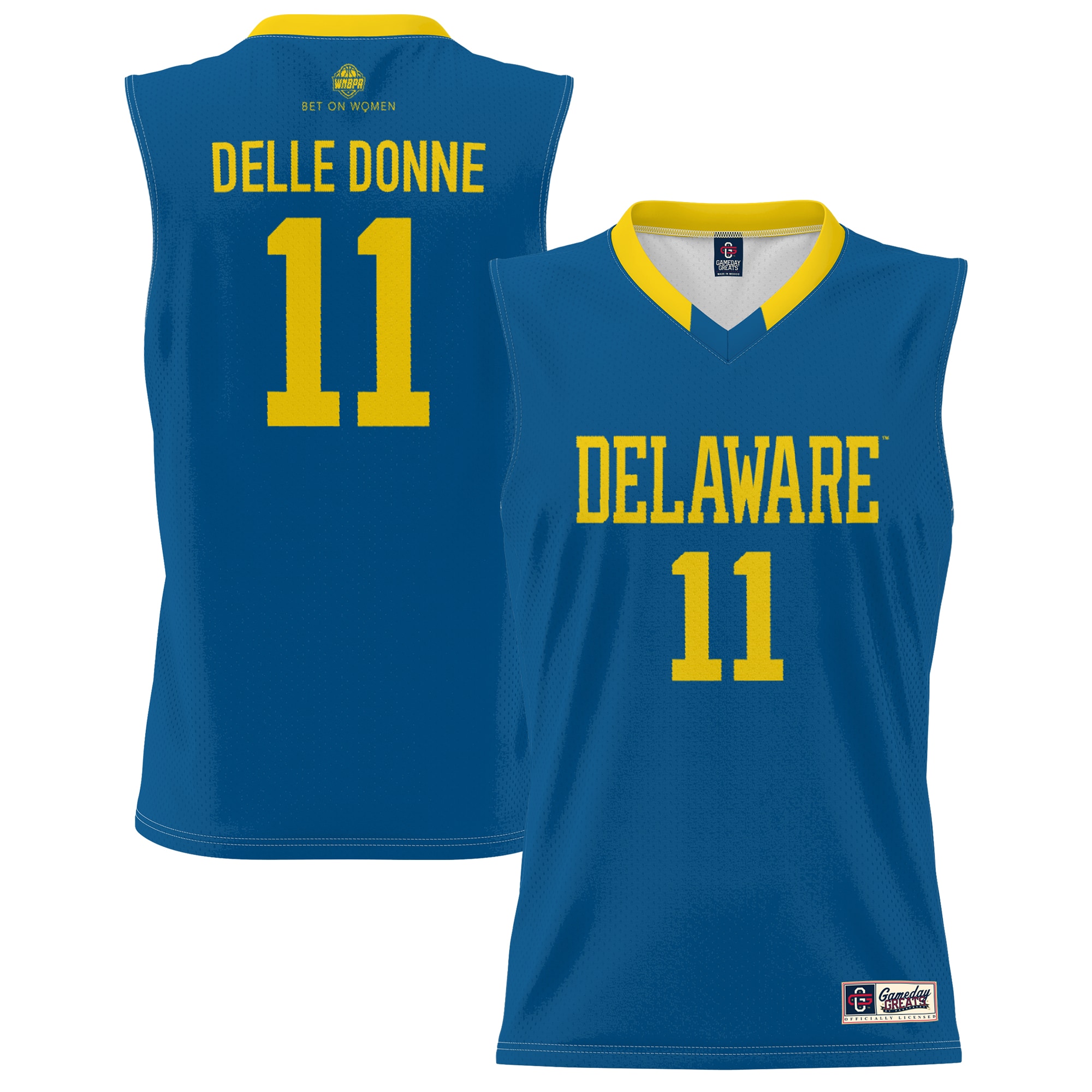 [NJP] Women's Elena Delle Donne Delaware Fightin' Blue Hens GameDay Greats Lightweight Basketball Alumni Jersey - Blue
