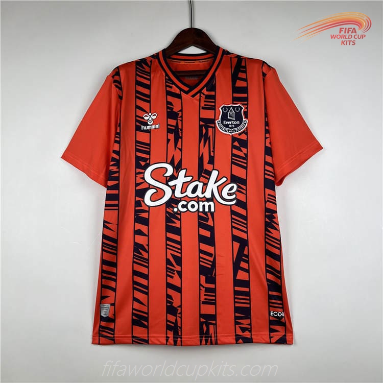 Everton 23-24 Away Orange Football Kit