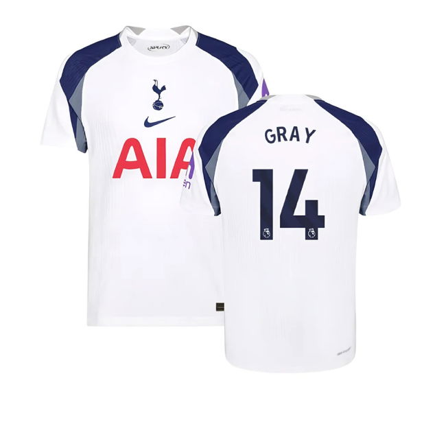2025-2026 Tottenham Hotspur Authentic Home Kit (Gray 14)