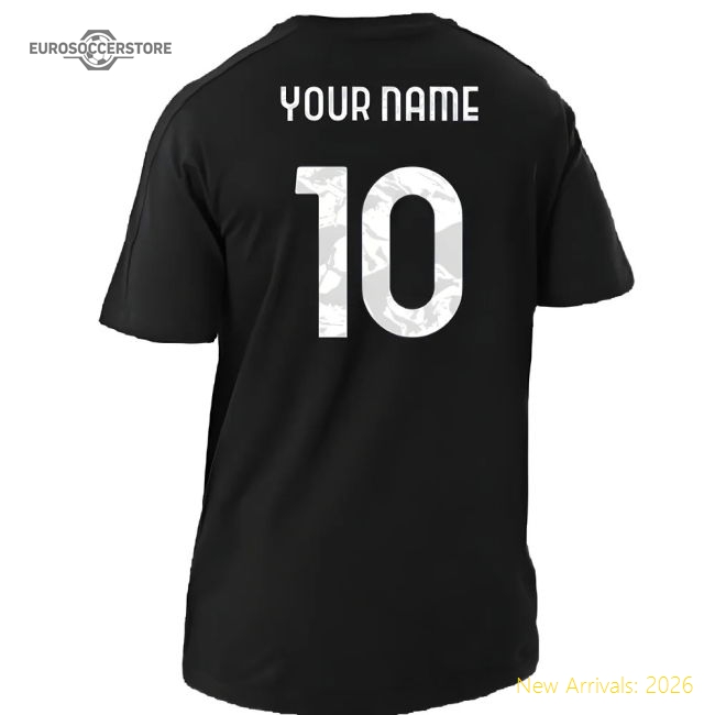 Performance 2024-2025 Juventus Dna Tee (Black) (Your Name)