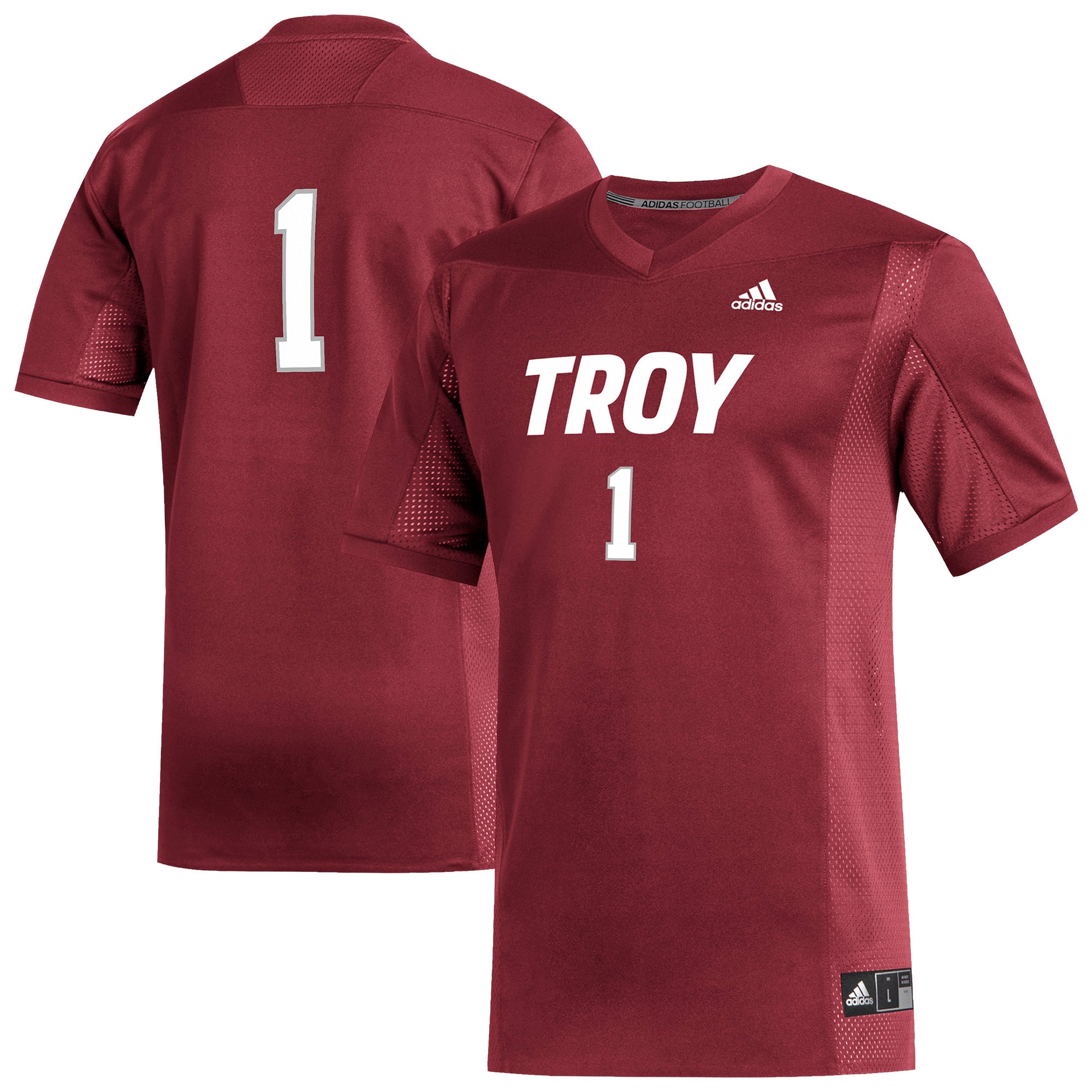 Men's #1 Cardinal Troy University Trojans Football Jersey