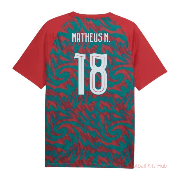 [EFS] 2026/27 Portugal Warm Up Jersey (Red) (Matheus N. 18)