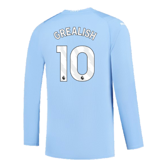 2023-2024 Manchester City Puma Long Sleeved Home Shirt for (Unisex