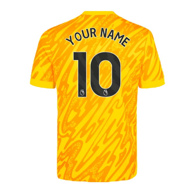 2024-2025 Tottenham Hotspur Goalkeeper Home Top (Yellow) (Your Name)