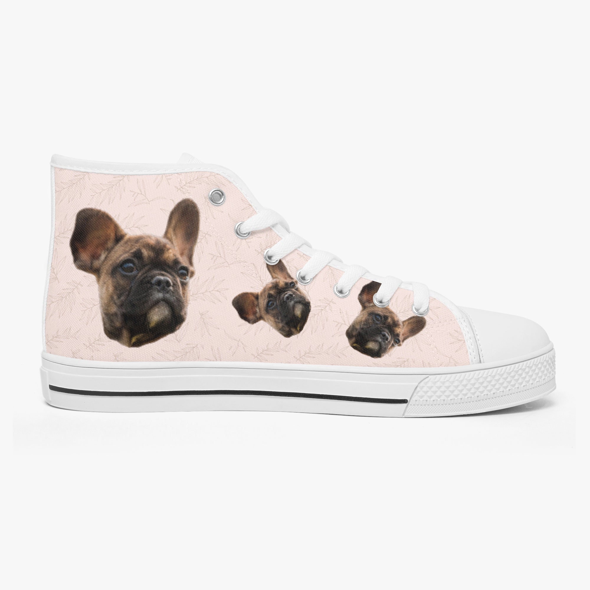 French Bulldog Lover Phoebe Personalized Classic High Top Canvas Shoes Casual Footwear