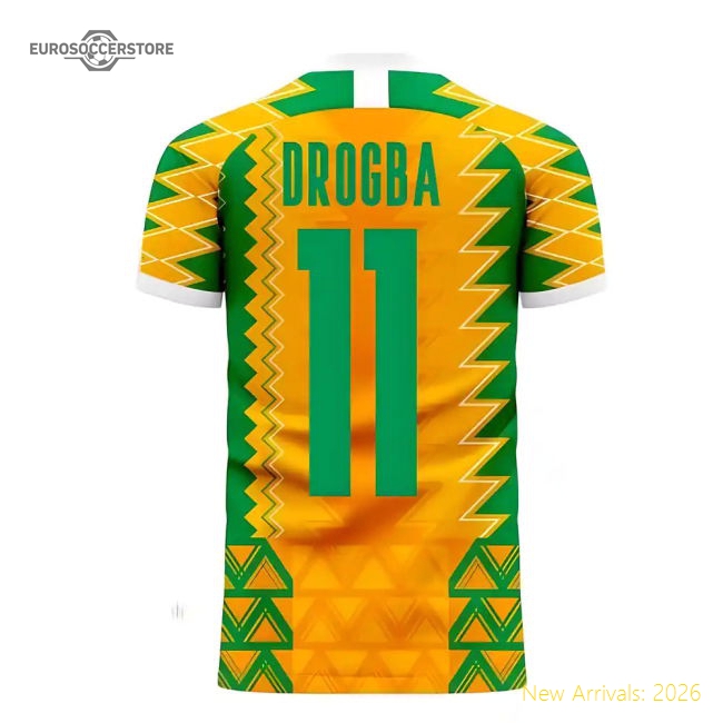 Ivory Coast 2025-2026 Home Concept Football Kit (libero) (drogba 11)