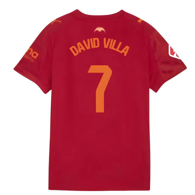 Valencia A Team Professional Grade Away Pro Shirt (David Villa 7)