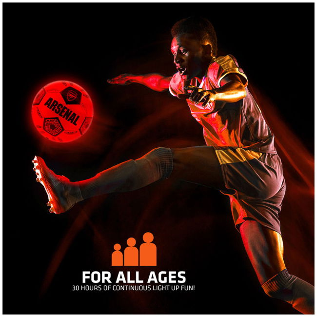 Arsenal FC LED Glow Football - official style