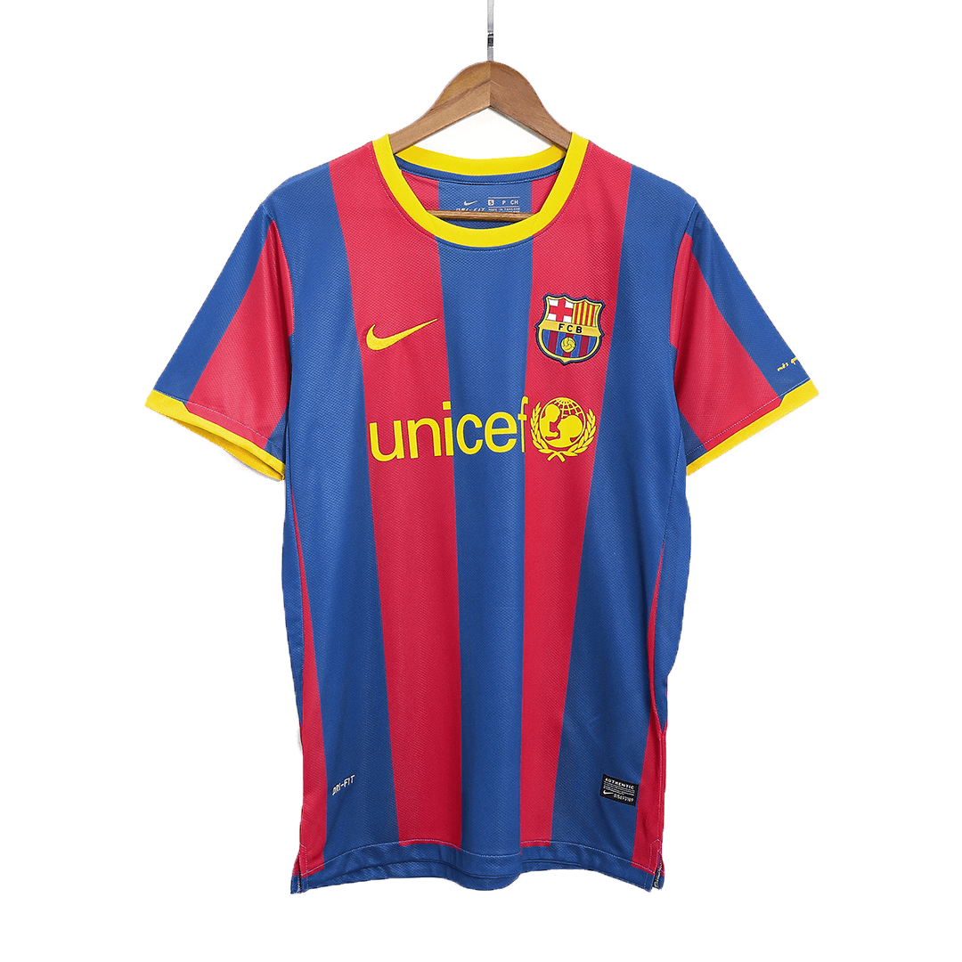 Retro A.INIESTA #8 2010/11 Barcelona Home  Soccer Jersey Authentic Kit