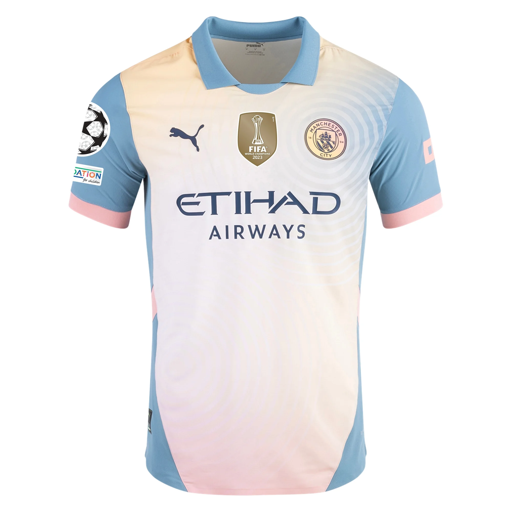 Manchester City Patch 2024-2025 UCL Home Jersey – Authentic Shirt