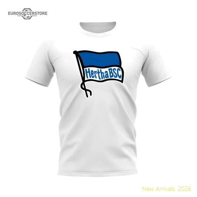 Trending Supporter Hertha Berlin Badge T-Shirt (White)