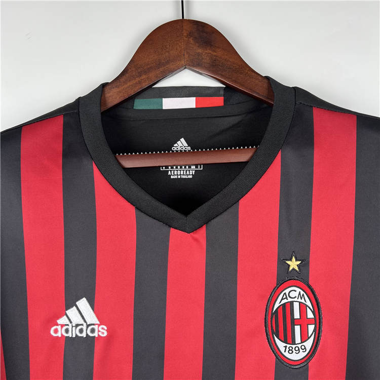 Authentic Advanced Fabric AC Milan 1617 Retro Home Shirt