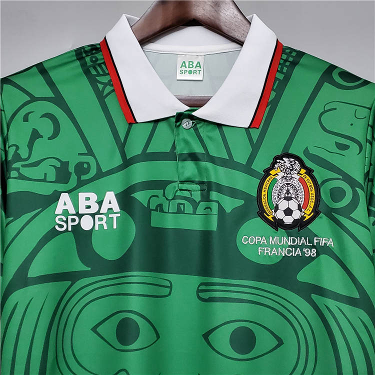 Lightweight MEXICO RETRO SHIRT 1998 HOME SOCCER JERSEY FOOTBALL SHIRT