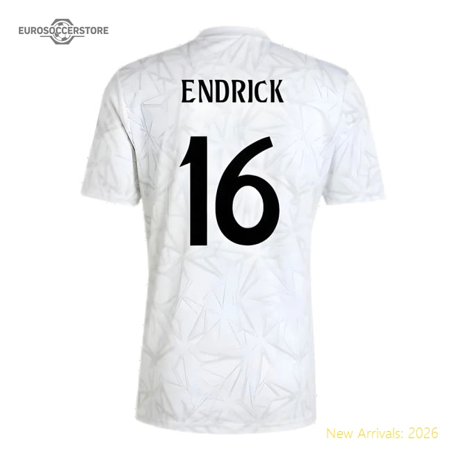 Premium 2024-2025 Real Madrid Pre-Match Shirt (White) (Endrick 16)