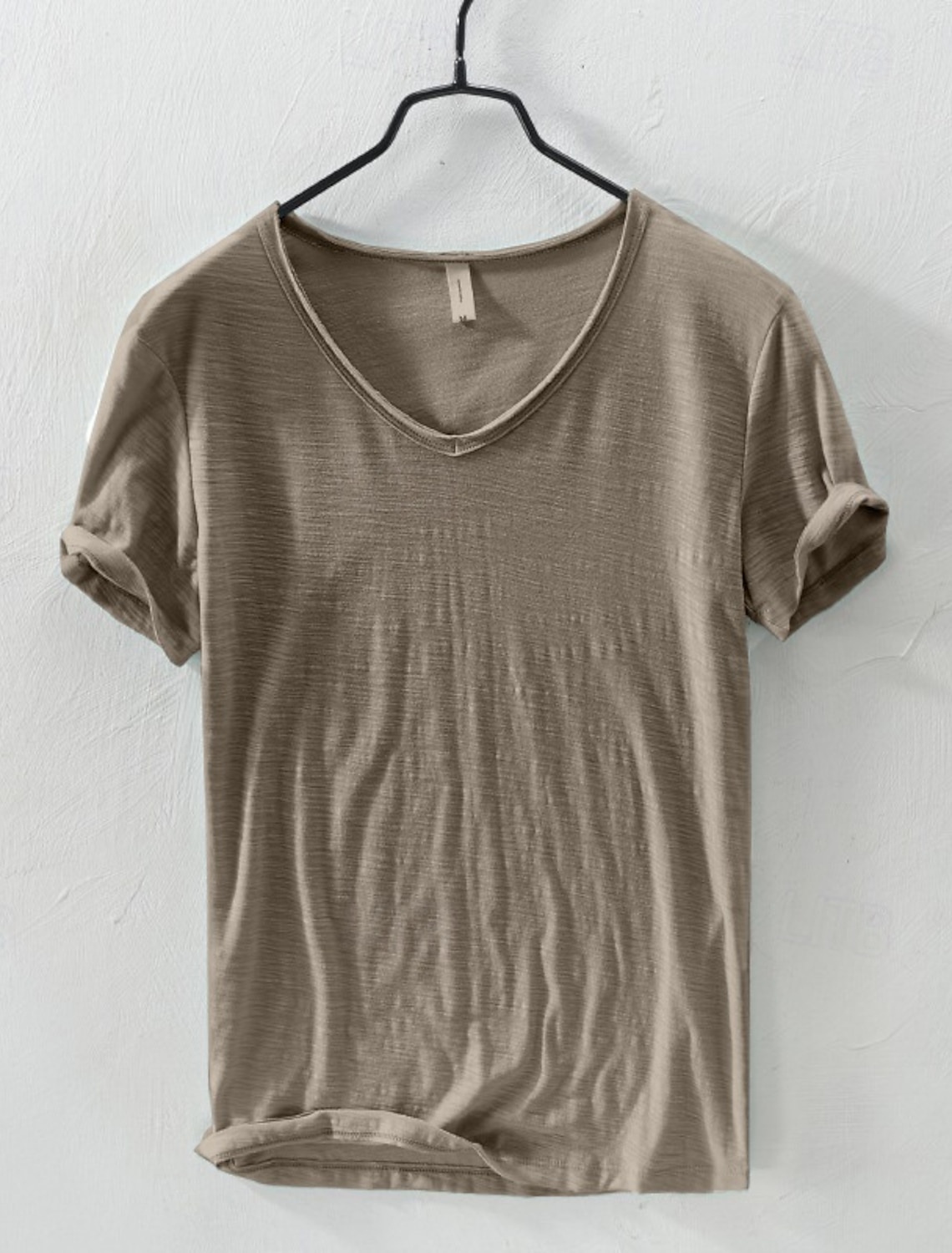 Men's Cotton T Shirt Tee Top Short Sleeve Sleeves V Neck Summer All