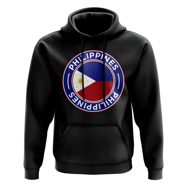 Top-Tier Top-Tier Philippines Football Badge Hoodie (Black)