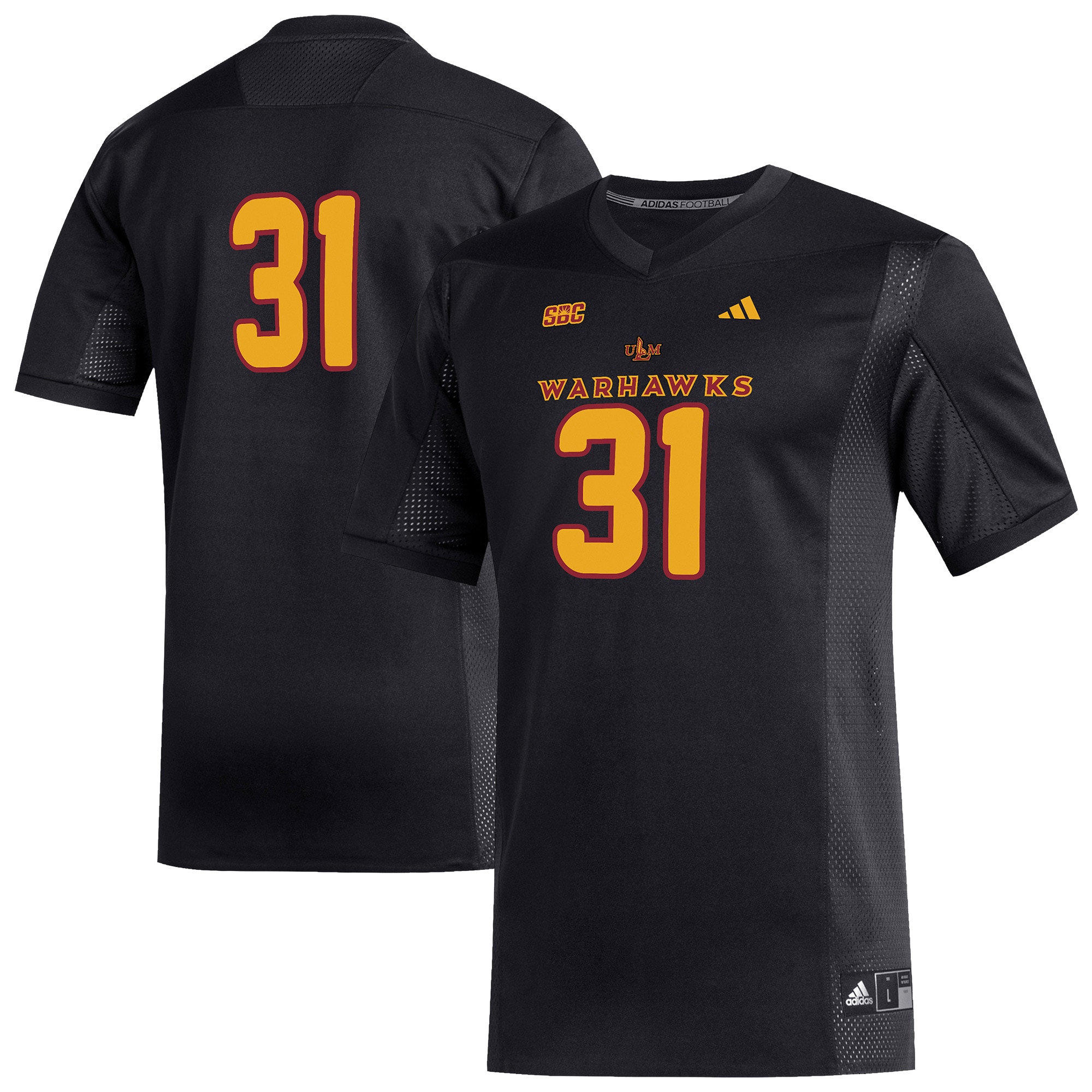 #31 ULM Warhawks Replica 2026/2027 Football Jersey - Black