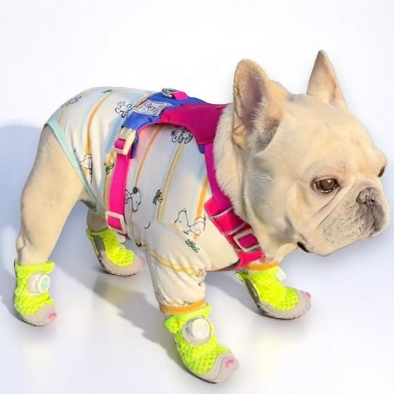 French Bulldog French Bulldog Mesh Shoes – Anti Slip Swivel Button