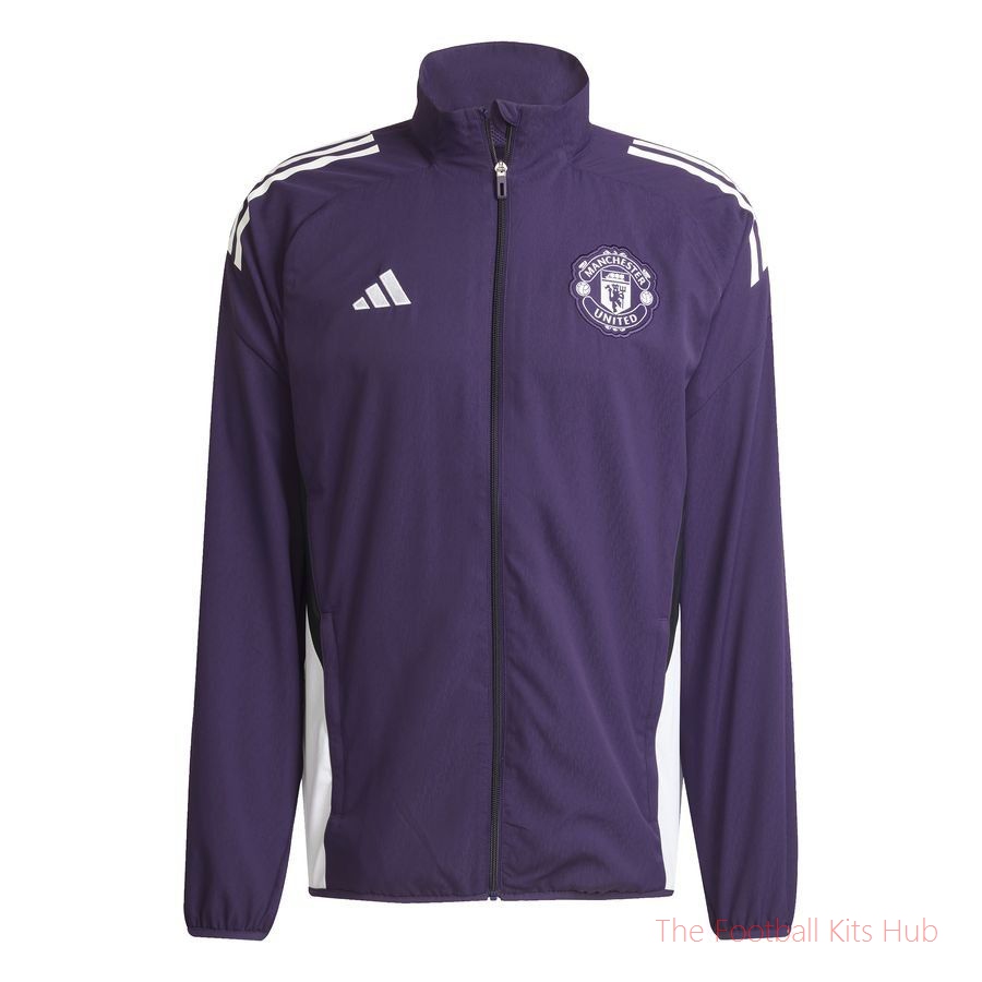Manchester United Training Jacket Presentation Tiro 25 - Aurora Plum/White/Black
