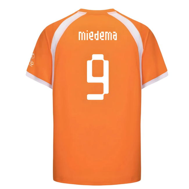 Miedema 9 Rare Limited Quality Netherlands Home Collector Jersey