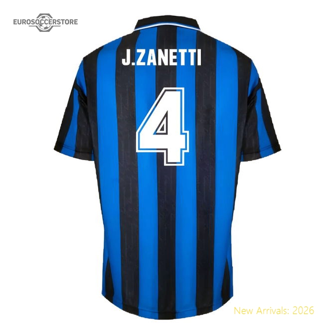 Ac Milan J.zanetti Original Home Jersey Signature Breathable