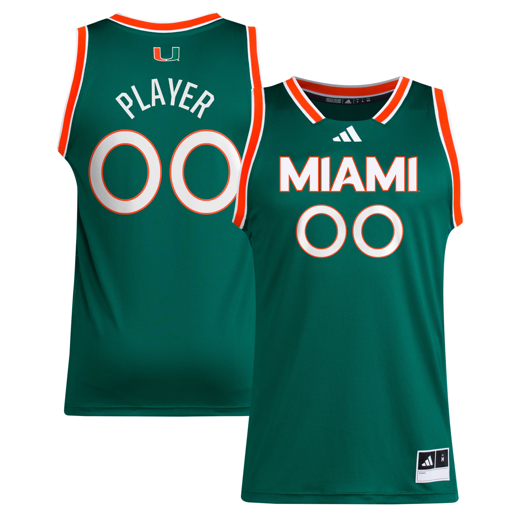 Miami Hurricanes adidas Unisex NIL Pick-A-Player Women's Basketball Jersey - Green
