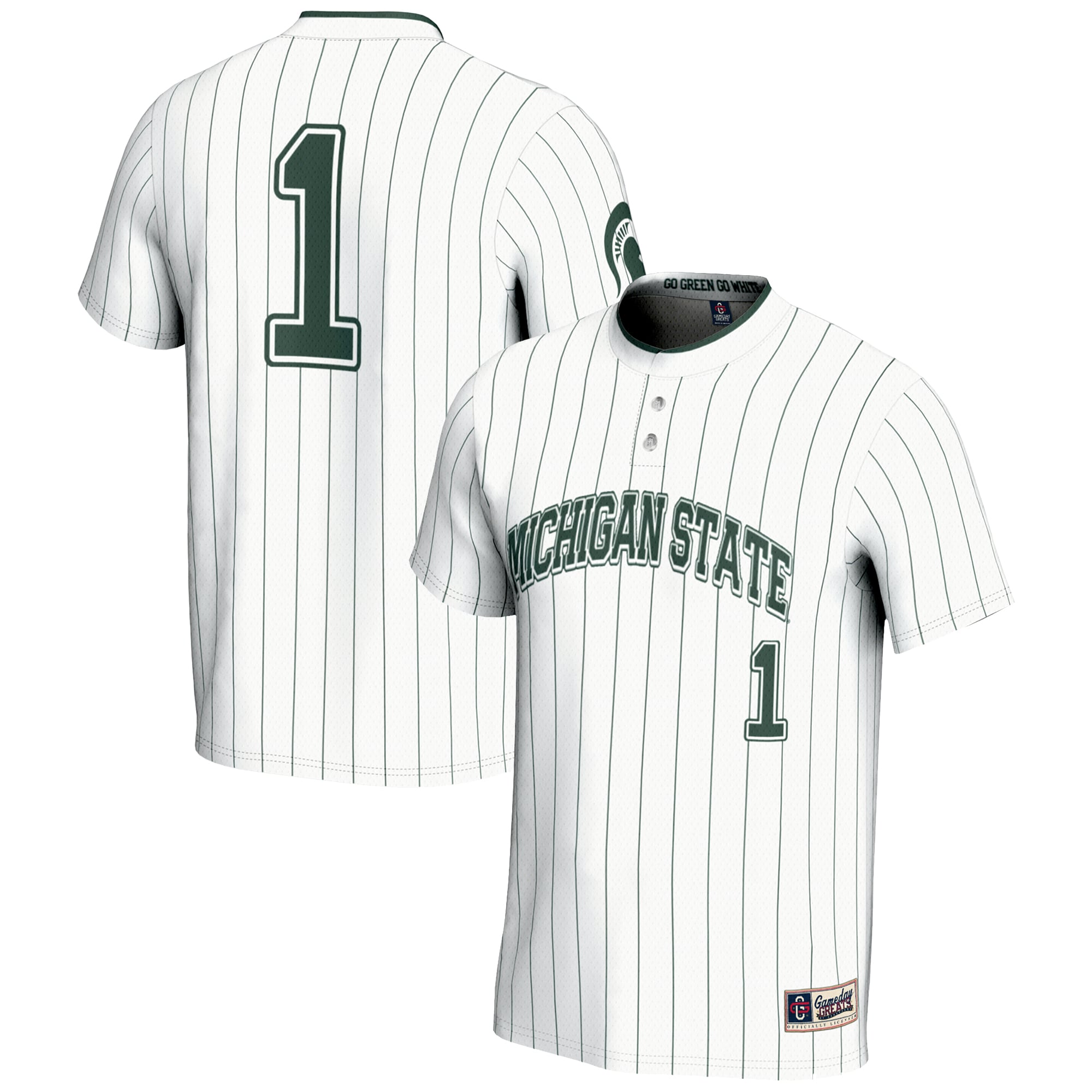 [NJP] Women's Michigan State Spartans GameDay Greats Lightweight Softball Jersey - White