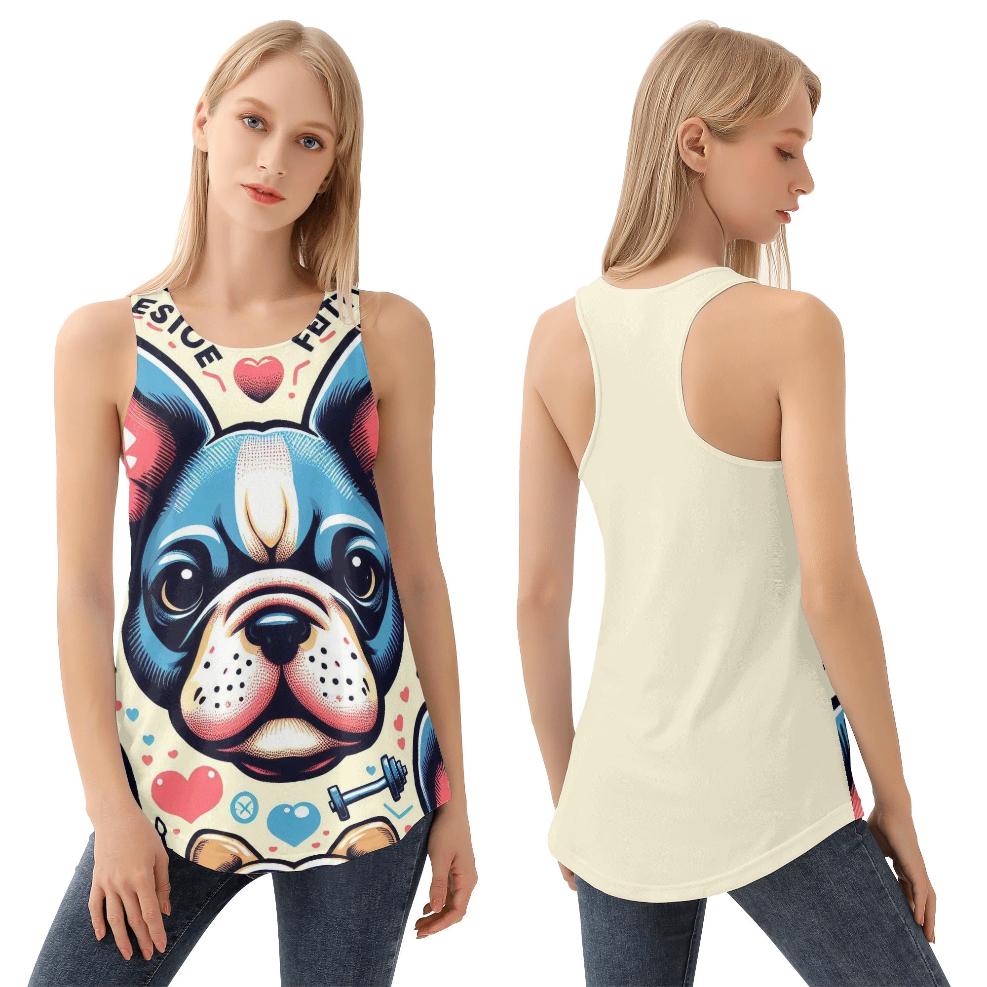 Premium Frenchie-Fan Stella - Women Tank Tops for Fashion Lovers Stylish