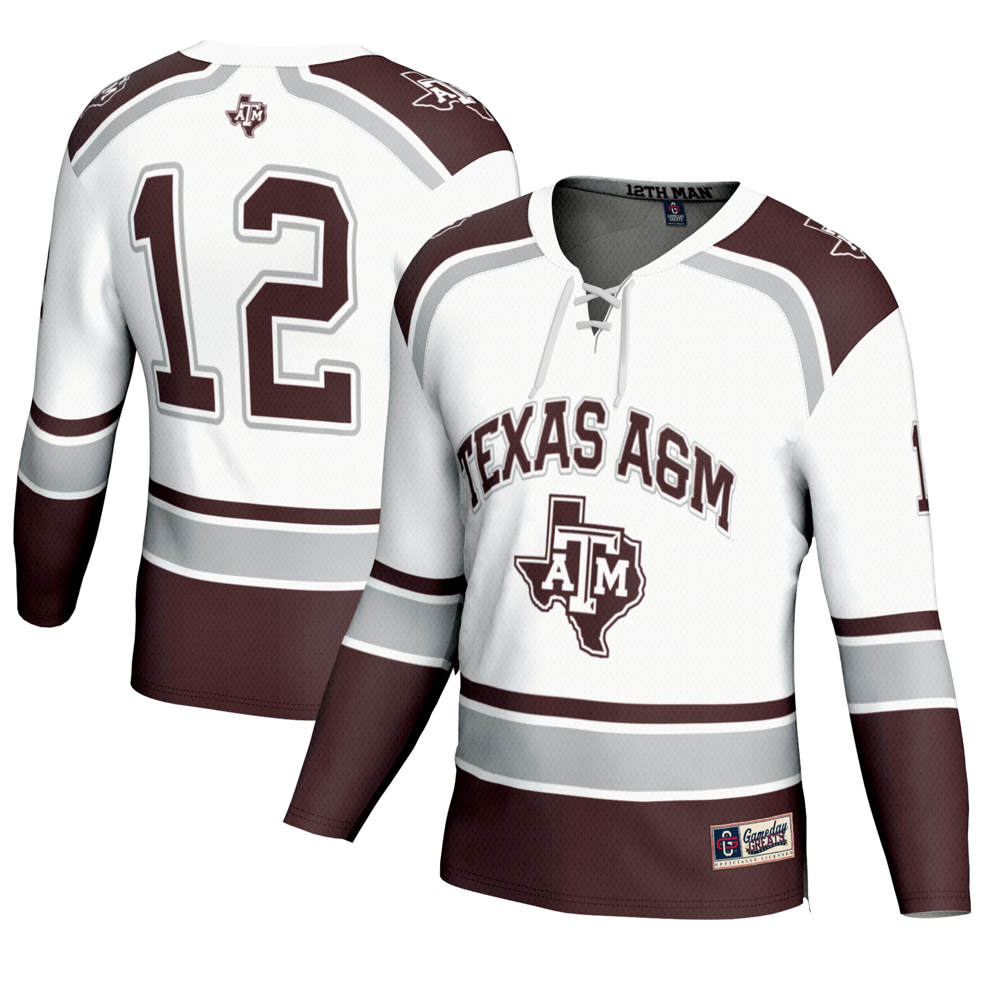[NJP] Texas A&M Aggies GameDay Greats Unisex Hockey Fashion Jersey - White
