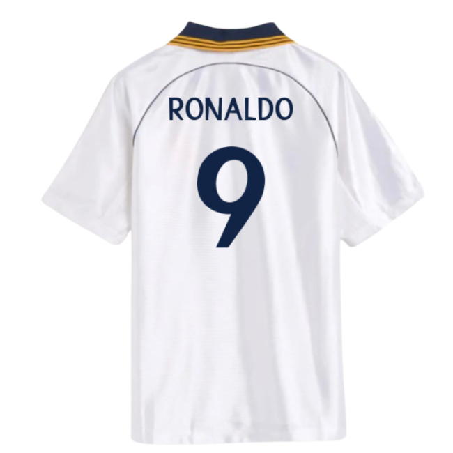 1998-2000 Real Madrid Reissue Home Jersey (ronaldo 9) - Unique Style