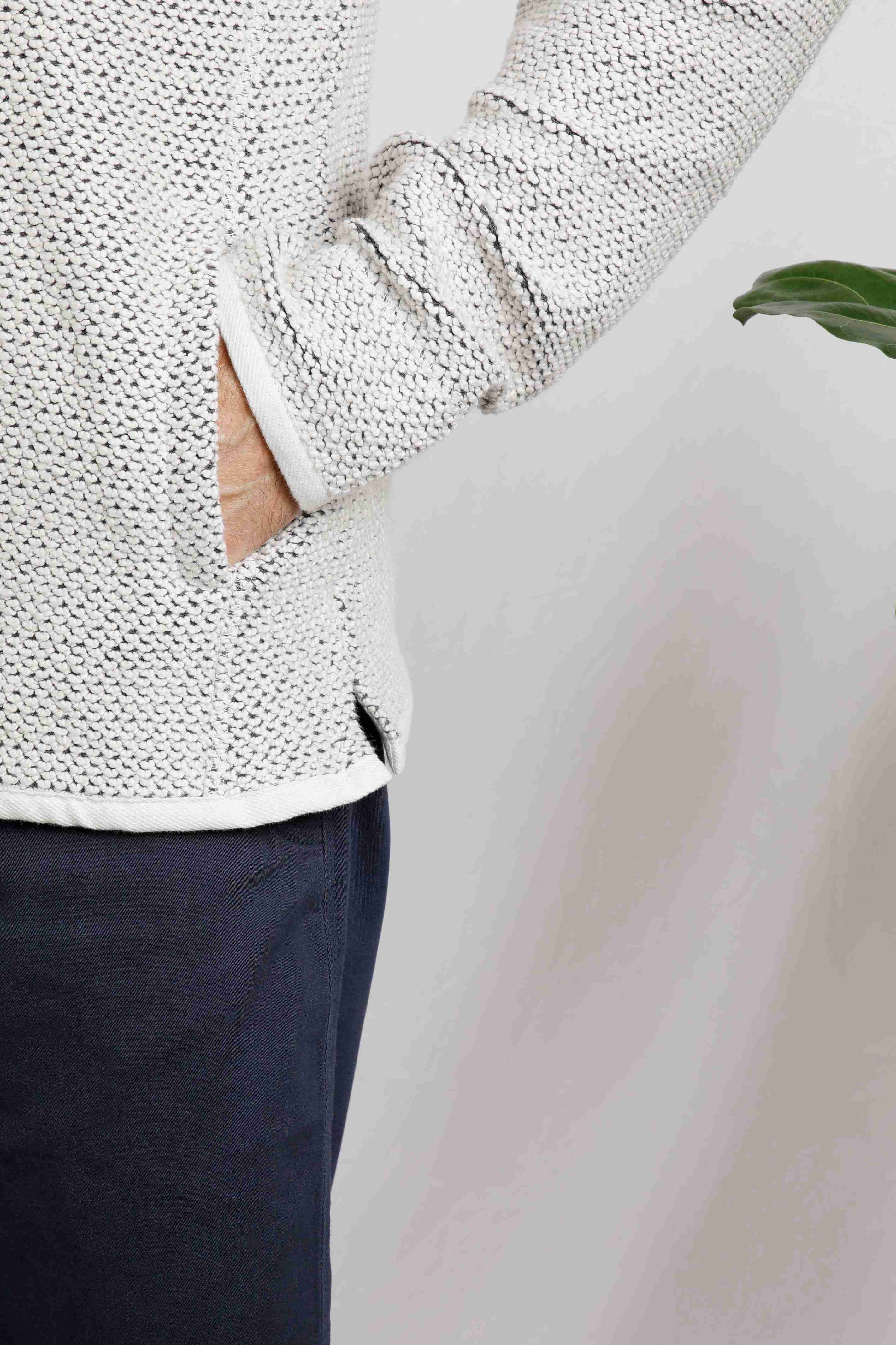 Stern 1/4 Zip Macaroni Sweatshirt Ecru