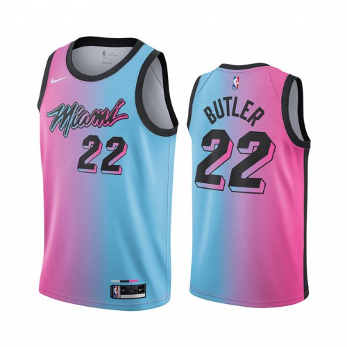 Heat Jimmy Butler #22 Top-Grade 2020 City NBA Swingman Jersey Blue