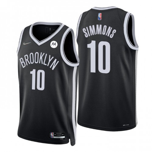Black BKN Brooklyn Nets #10 Nike Professional Jersey Game Day Wear