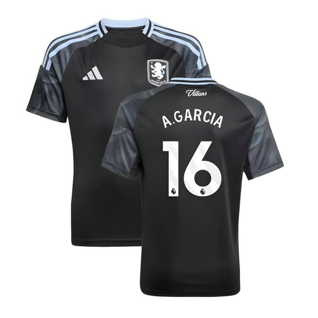 Aston Villa 2025-20 Away Shirt Garcia #16 L S Kids