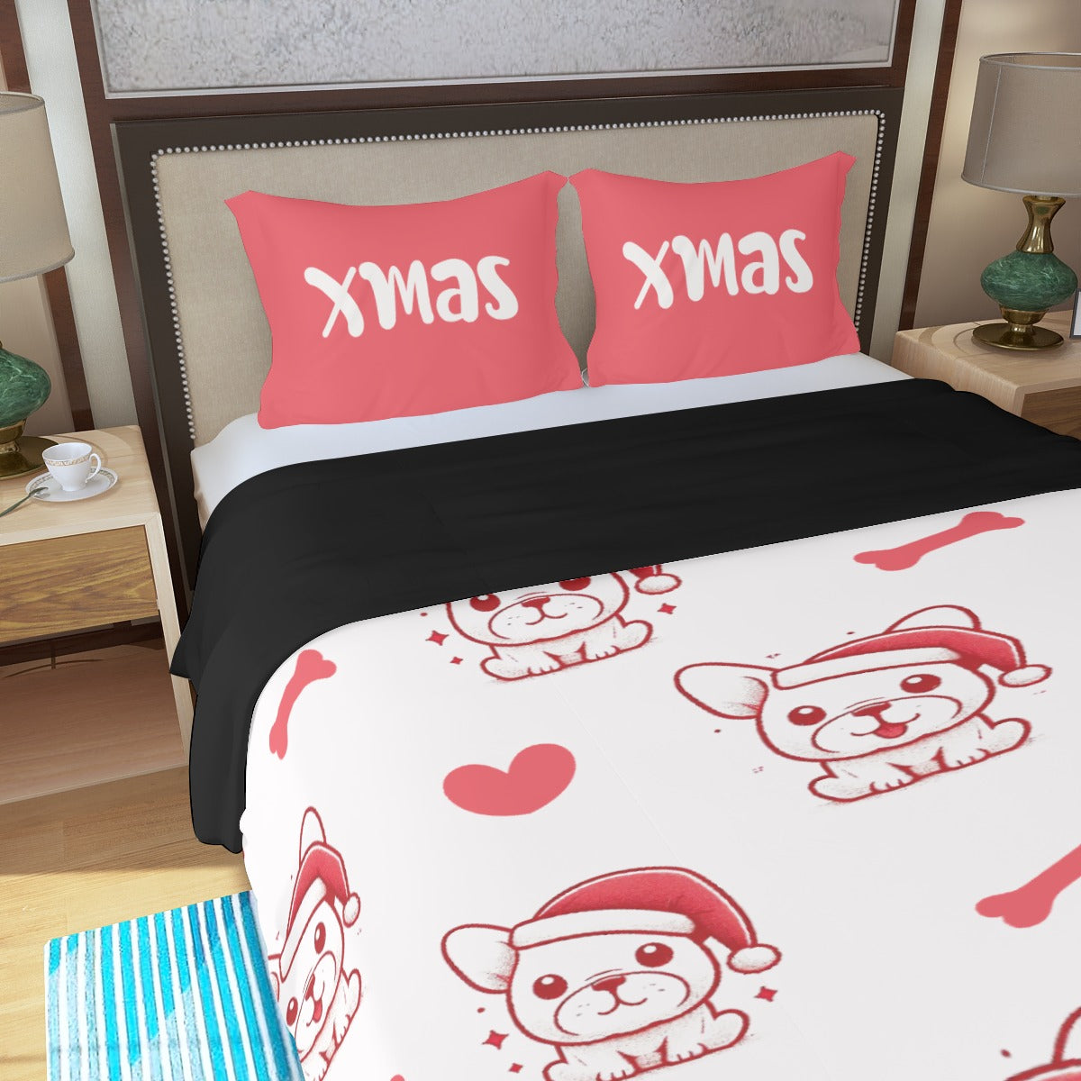 French Bulldog Davet Bedding Set Cute Frenchie Essential