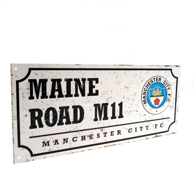 Men's Manchester City FC Retro Street Sign